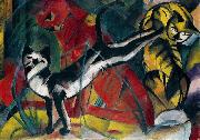 Franz Marc Three cats oil painting